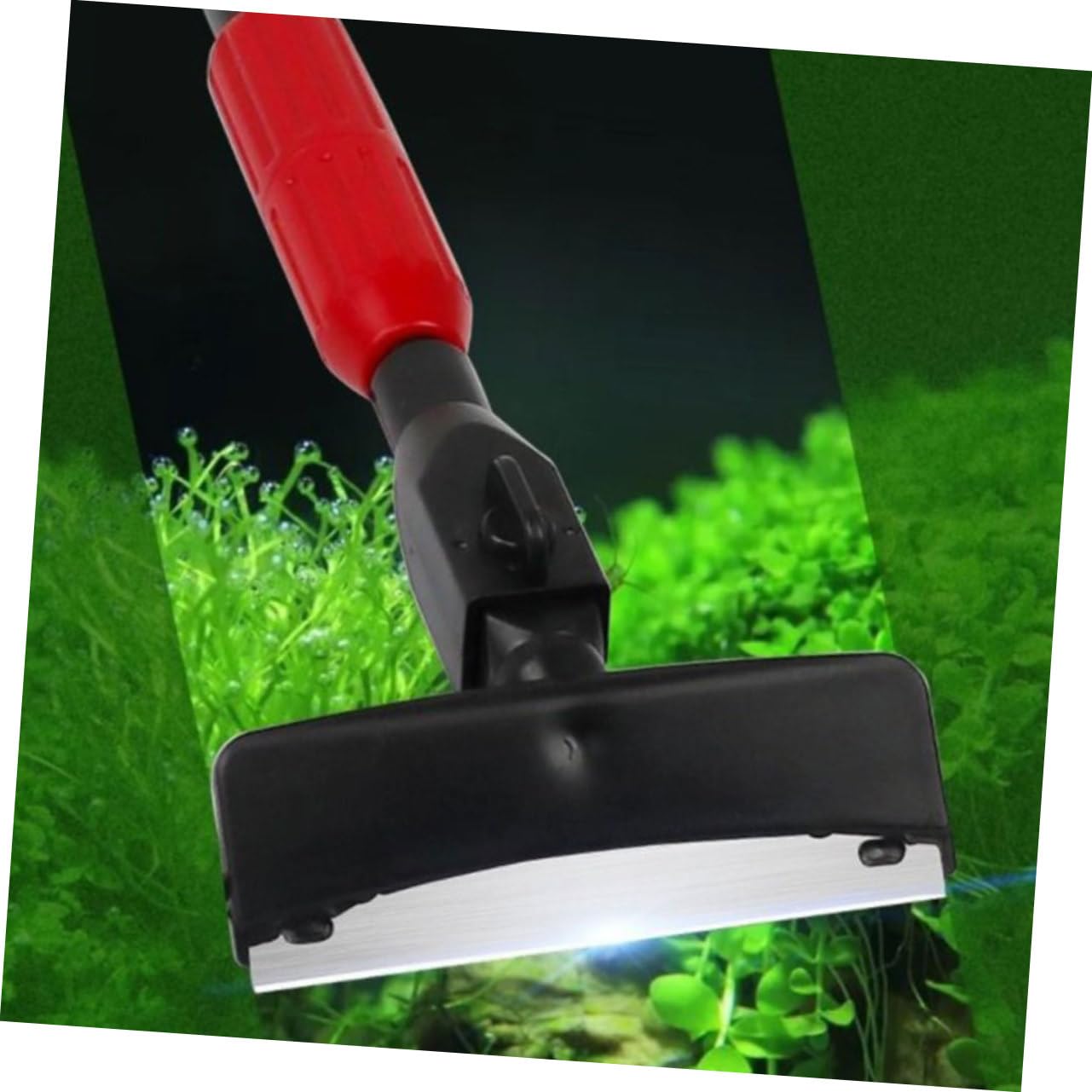 Aquarium Reinigungsset mit Langem Rutschfestem Griff und Austauschbaren Bürstenköpfen Fischglas Algenkratzer und Mulmsauger für Einfache Gründliche Aquarienpflege