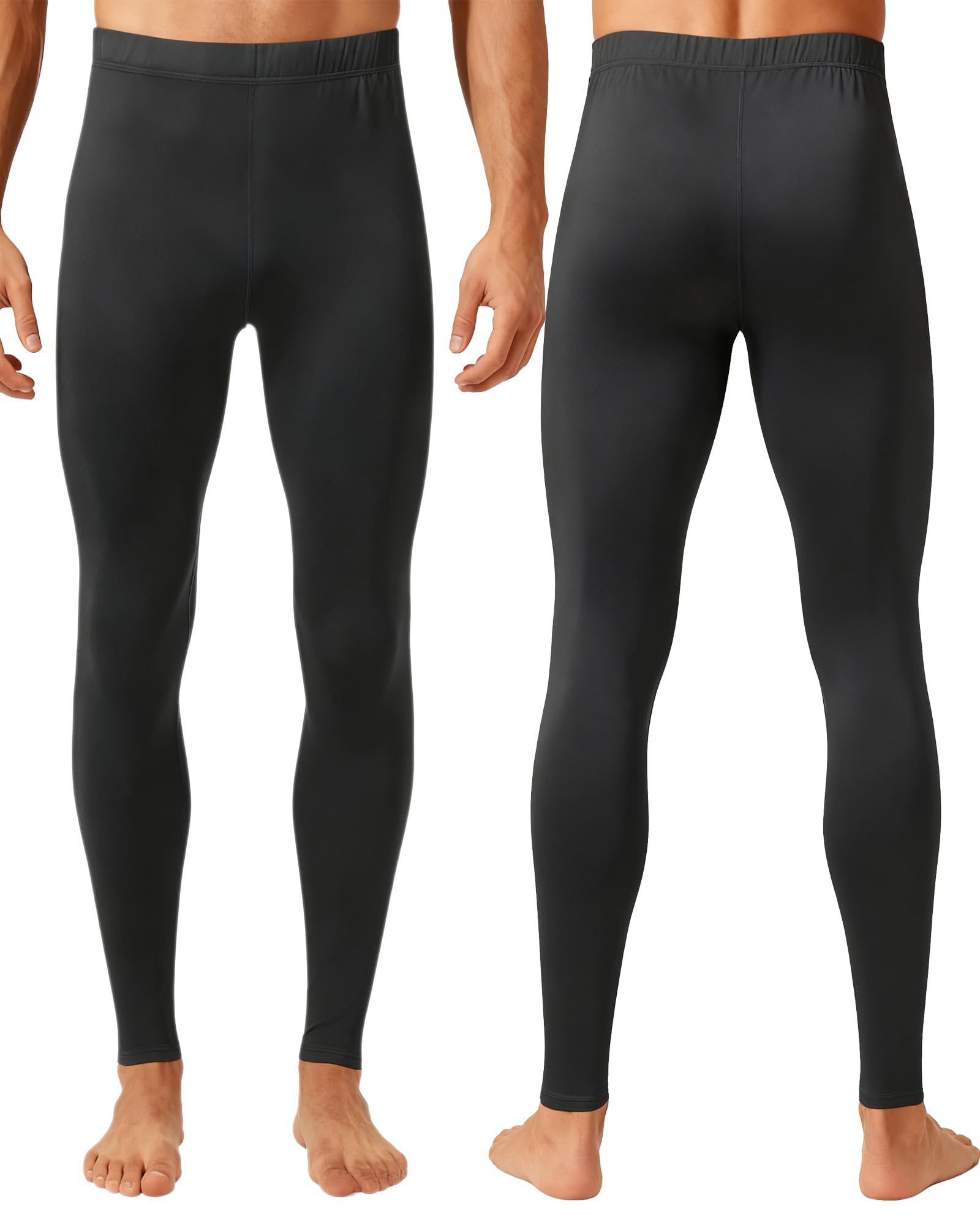 Paquete de 1 o 3 pantalones térmicos largos para hombre, forro polar, capa base ligera, leggings de compresión, equipo de invierno