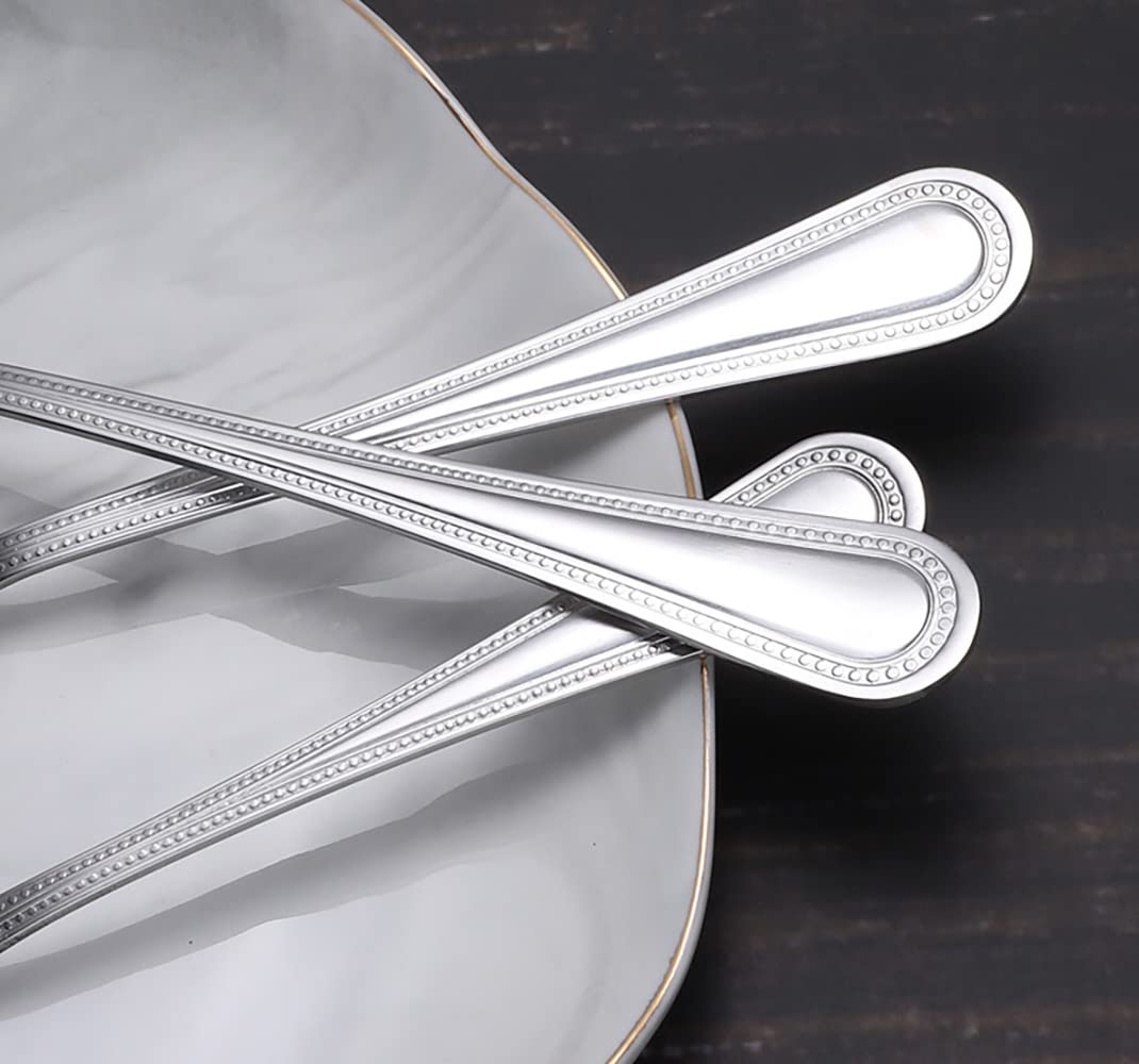 Juego de cubiertos, juego de cubiertos de acero inoxidable, plástico transparente, juego de cuchara, cuchillo y tenedor, juego de cubiertos retro de 50 piezas, cubiertos de cocina, vajilla principal d
