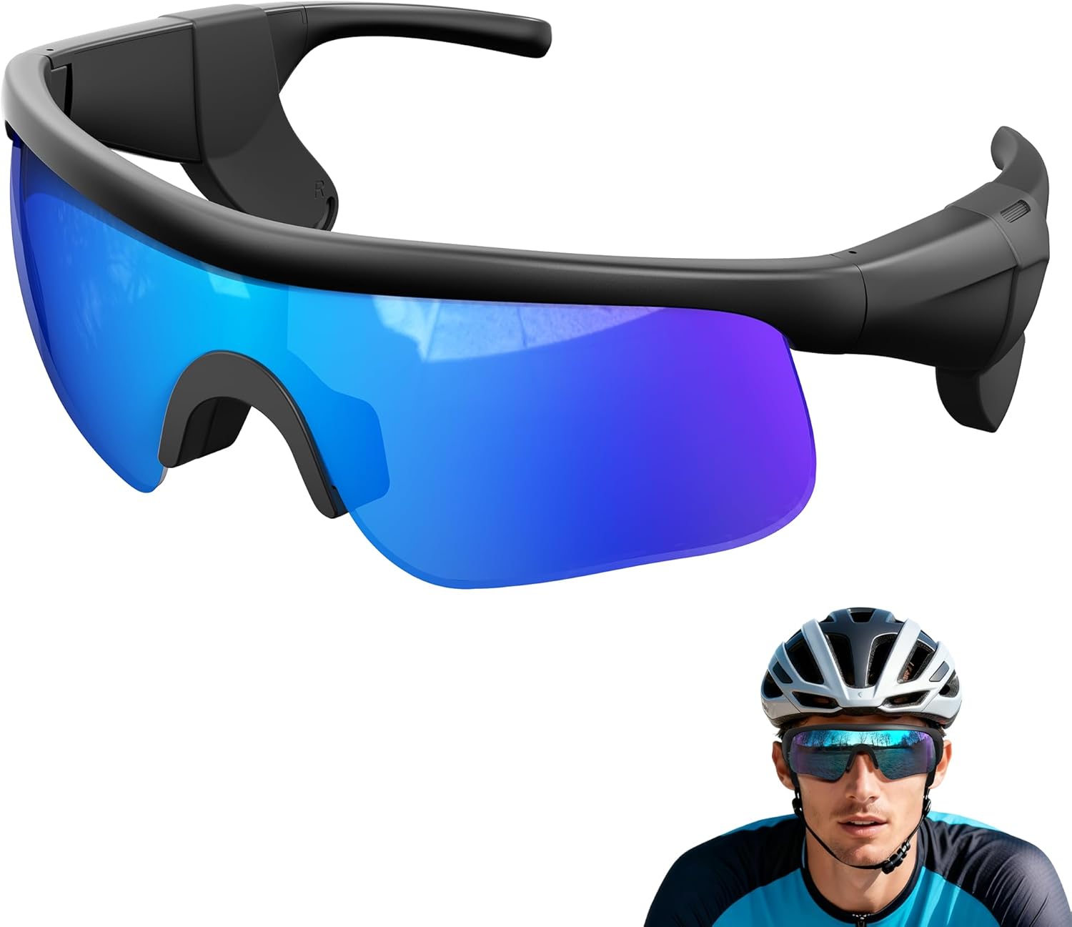 Monster Smart Glasses,Polarized Bluetooth Sunglasses for Men Women,Smart Sports Sunglasses with Built-in Mic & HD Open-Ear Speakers,Voice Assistant,Ideal for Running,Cycling & Outdoor Activities