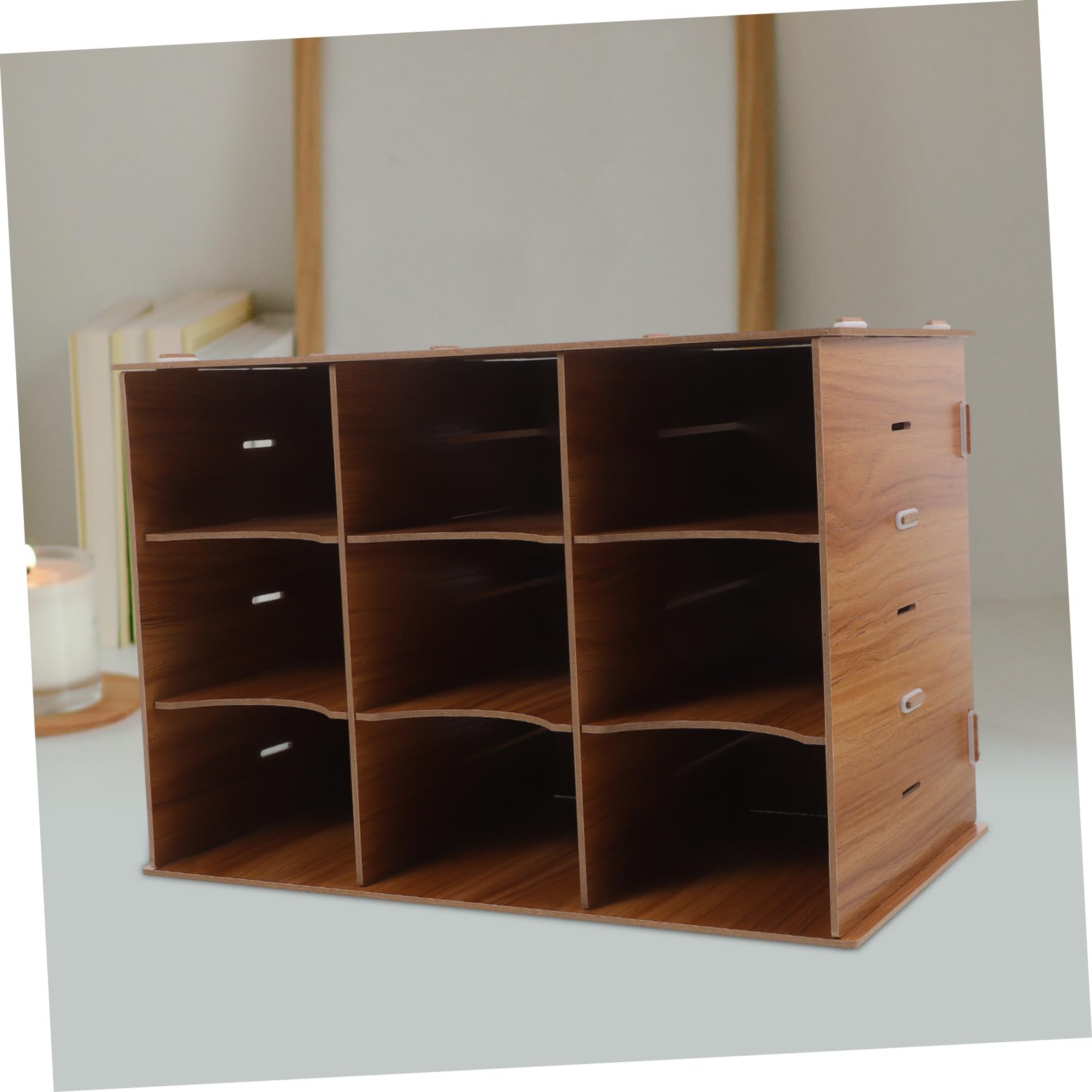HOMSFOU Soporte De Almacenamiento De Archivos Organizador De Escritorio Caja De Almacenamiento De Archivador De Escritorio