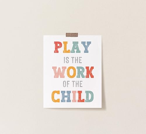 Miniatura 6 de Play Is The Work Of The Child Hanging Art, Montessori Art Print, Playroom Wall Decor, Montessori Decor, Kids Wall Art, Preschool Classroom Poster,