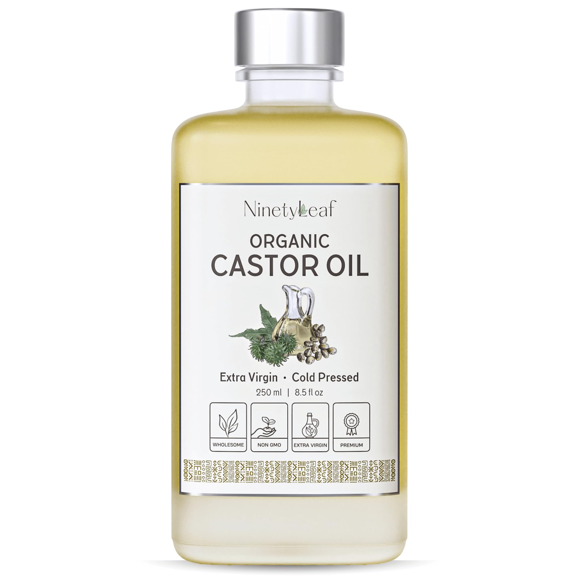 Organic Cold Pressed Castor Oil. 100% Pure, Extra Virgin andHexane‑Free. Glass Bottle. USDA certified. For Hair, Skin, Nails, CastorOilPacks & Aromatherapy.