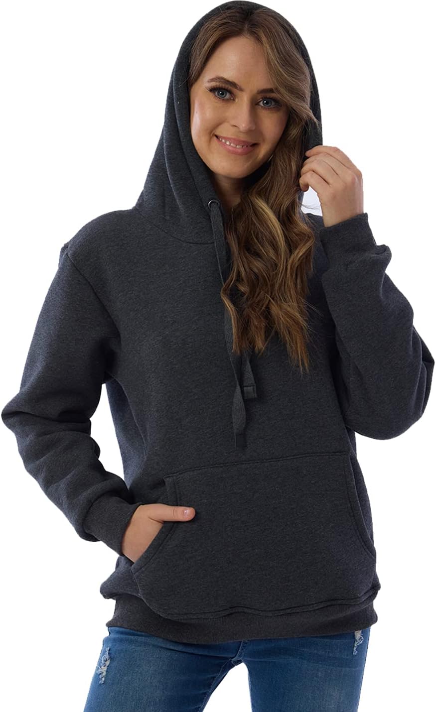 Gnveub Women's Casual Winter Warm Fleece Sherpa Lined Hooded Sweatshirt Thick Pullover Plus with Pockets - Image 6