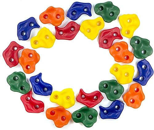 Miniatura 2 de Paquete de 30 unidades multicolor de escalada en roca para niños y adultos, agarres de pared de roca grandes para interior y exterior, juego de