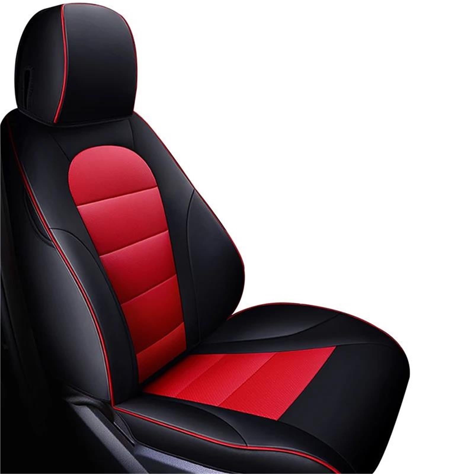 Housses de siège auto cuir noir rouge compatibles pour Eclipse Cross XL