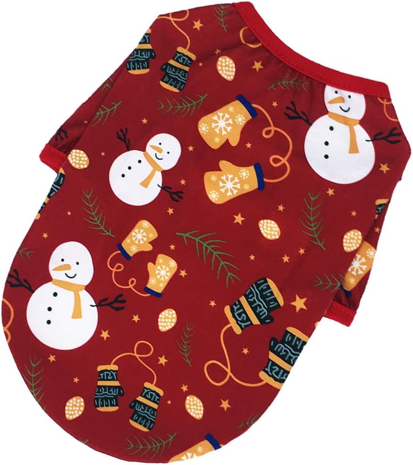 POPETPOP Dog Christmas Clothes Snowman Puppy Coat