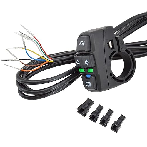 Interruptor de bocina para faros delanteros de motocicleta, 48 V, impermeable, interruptor de encendidoapagado para scooter bicicleta eléctrica