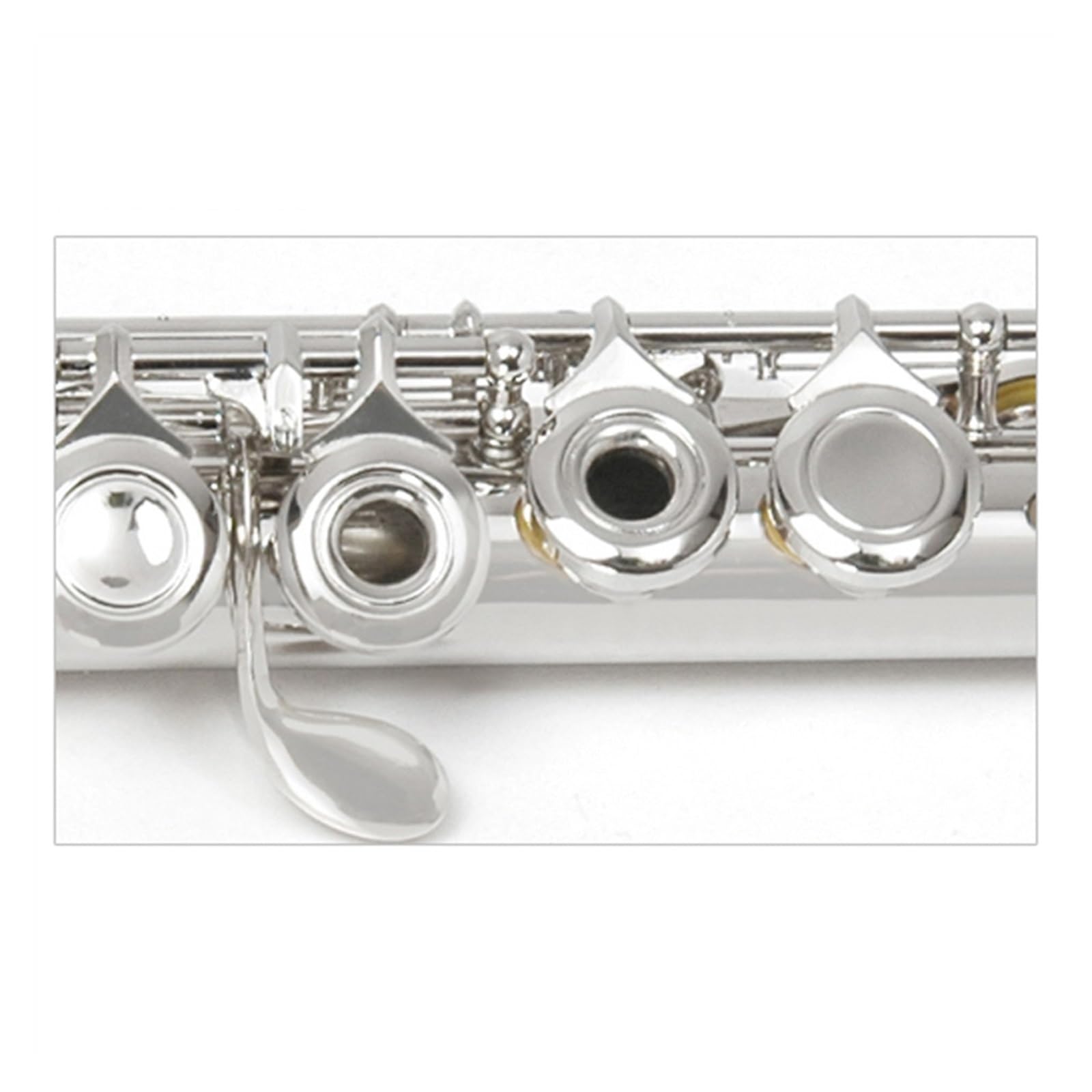 Flûte Flûte en argent nickelé à 16 trous, Instrument à double usage avec clé E et tonalité C adapté aux débutants