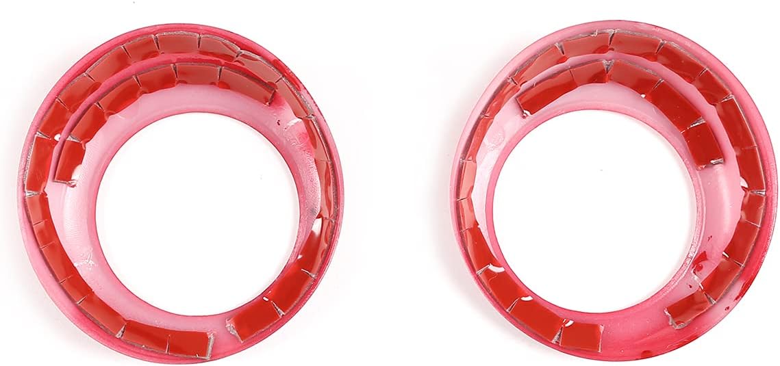 for Toyota Tundra 2014-2021 Sequoia 2007-2021 Car Front Triangle Sound Stereo Audio Cover Trim Ring ABS Tweeter Speaker Cover Accessories 2Pcs (Red)