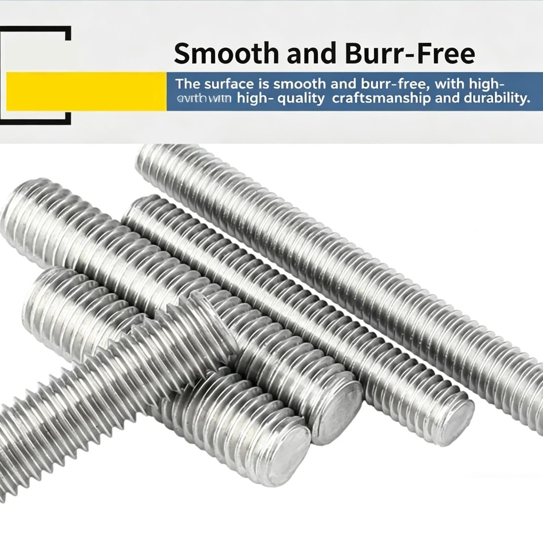 Varilla totalmente roscada Varilla completamente roscada de acero inoxidable 304, plata M8 M10, construcción industrial resistente(M10*55mm (20 Pieces))