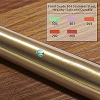 Vista 4 de Newness Cucharón de sopa resistente al óxido, resistente al calor, forma integral Cuchara de sopa duradera de acero inoxidable 304 con mango redondo