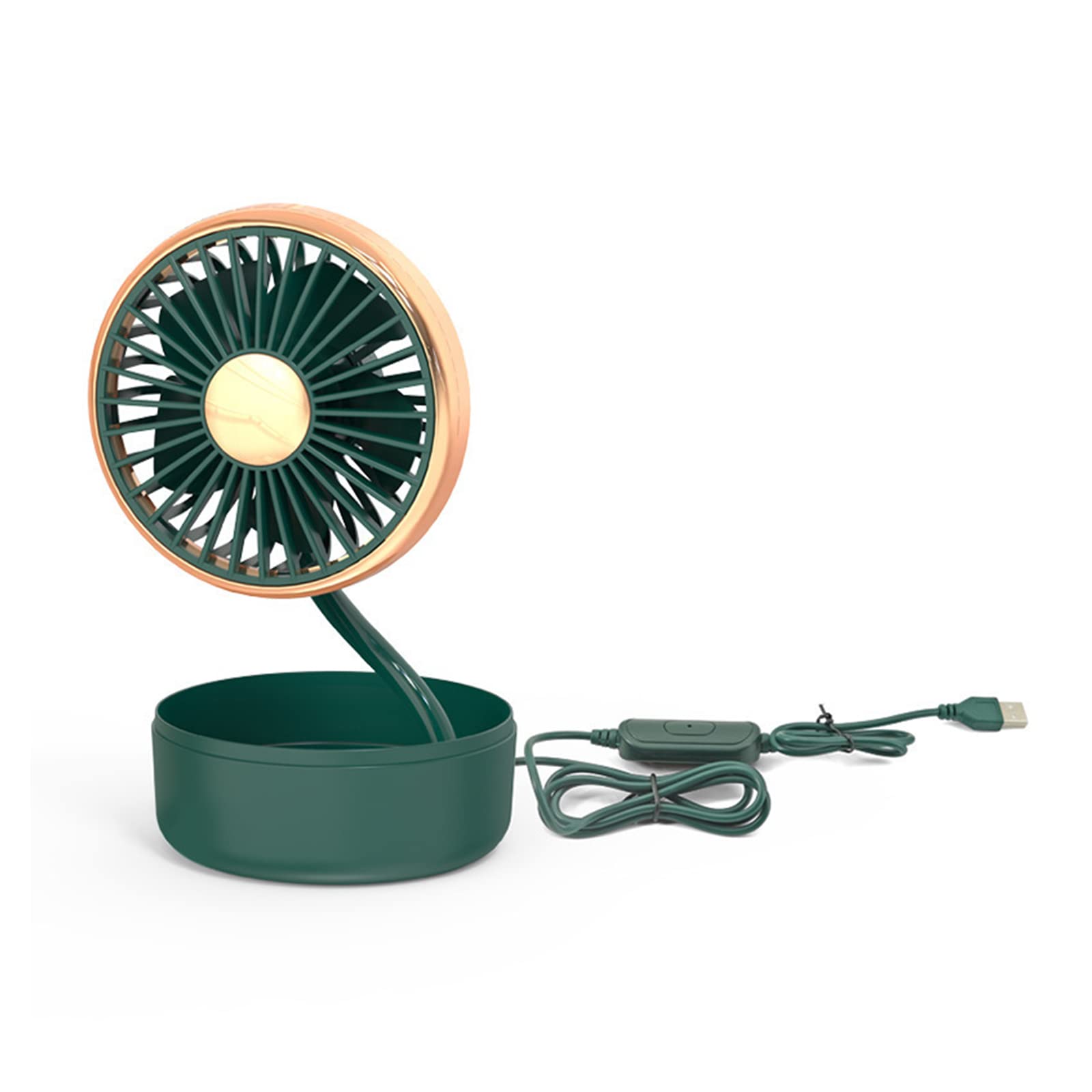 NRVTRE 5W Car Fan Cooling Adjustable Single-head Fan 180° Low Car Cooler Air Strong Wind Accessories Desk Quiet Powerful Small Electric Plug in Usb