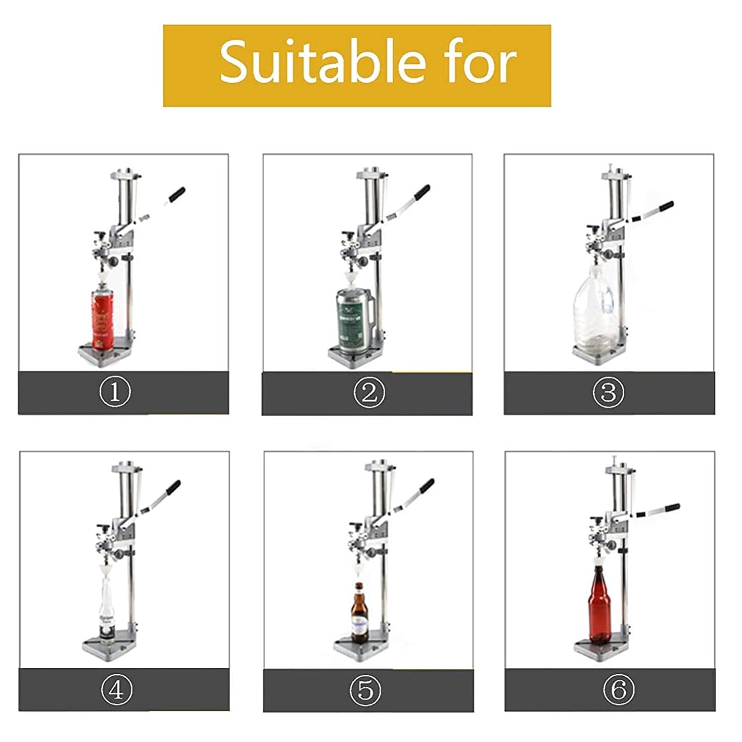 Llenadora de Botellas, llenadora de Botellas de contrapresión, llenadora de Botellas de Acero Inoxidable, Boca de llenado de Botella de 10-50 mm, máquina llenadora Manual de l,
