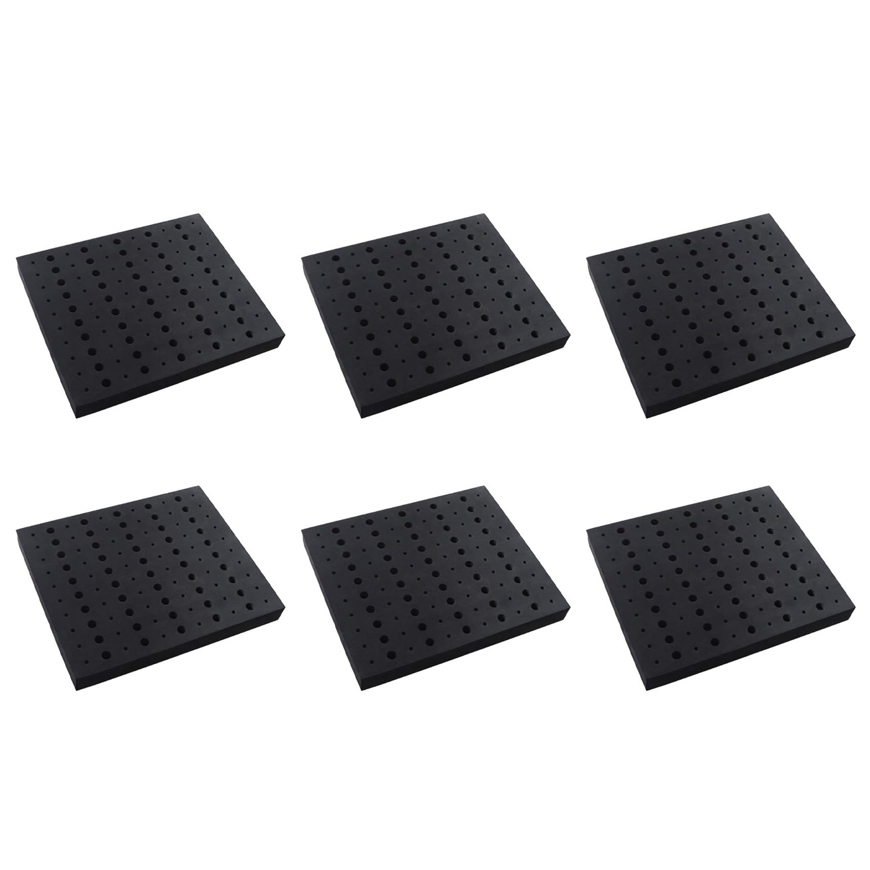 Jnchdghwa Black 6X 110 Holes Router Bit Tray Storage Holder For 1/4Inch 1/2Inch Shank Milling Cutters Bits Organizer