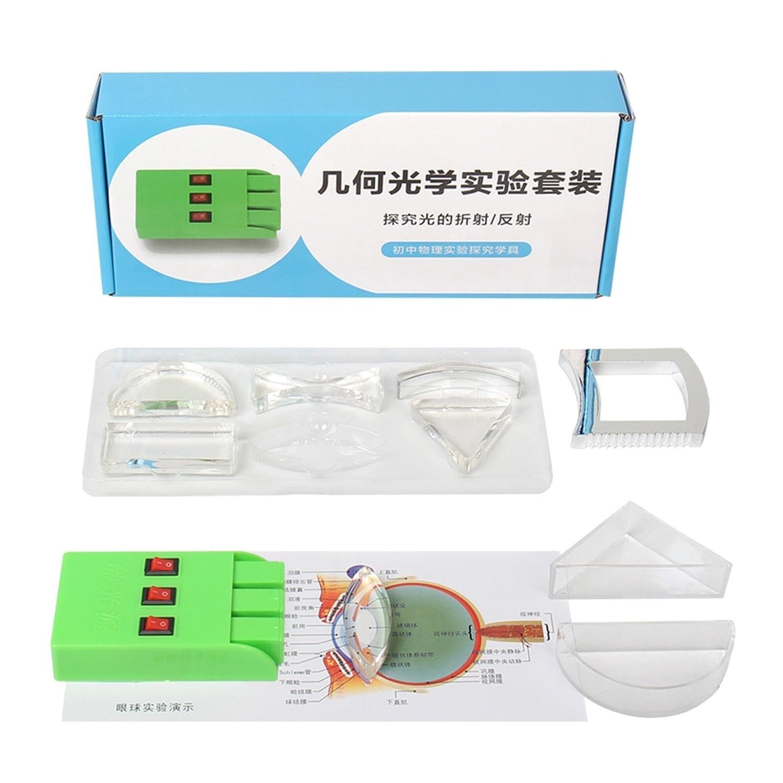 Set Di Apparecchiature Sperimentali Ottiche Di Geometria Fisica Kit Scientifici Di Riflessione E Rifrazione Della Luce Fisica, Set Di Esperimenti Di Ottica Di Fisica Educativa Esperimento