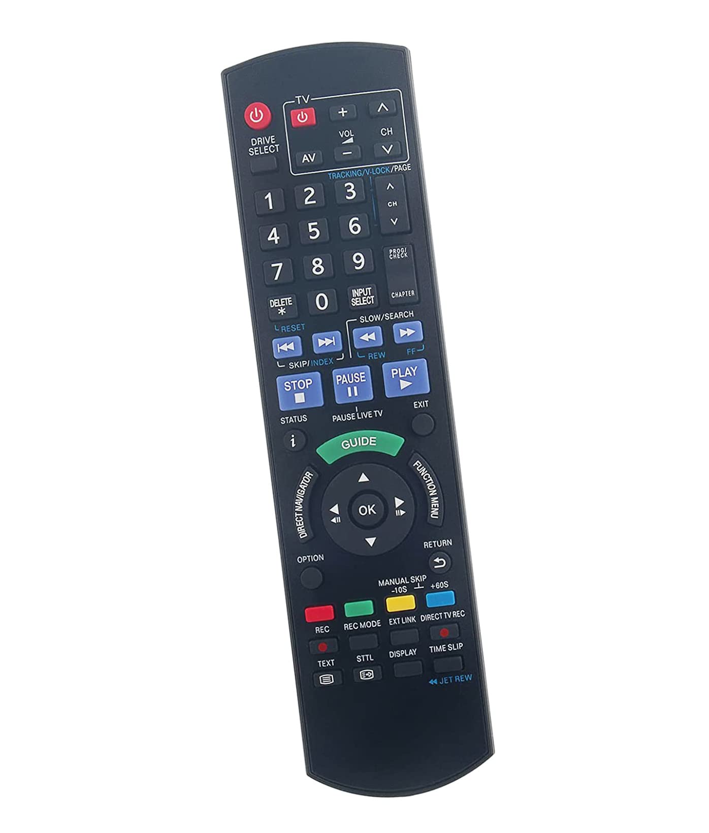 AULCMEET N2QAYB000469 Replace Remote Control Compatible with Panasonic HDD DVD/DISC Blu-Ray Player DMR-XW350 DMR-EX99 DMR-EZ49 DMR-EX98 DMR-EX83 DMR-EX83EBK - Image 2