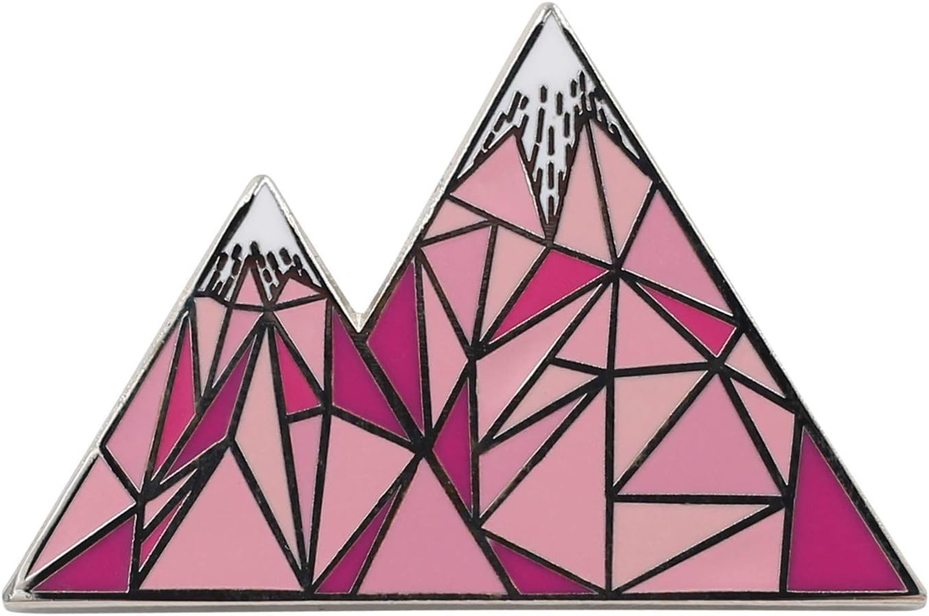 Real Sic Geometric Mountain Enamel Pin - Lapel Pin Series - Unisex Metal Pin for Bags, Shirts and Backpacks