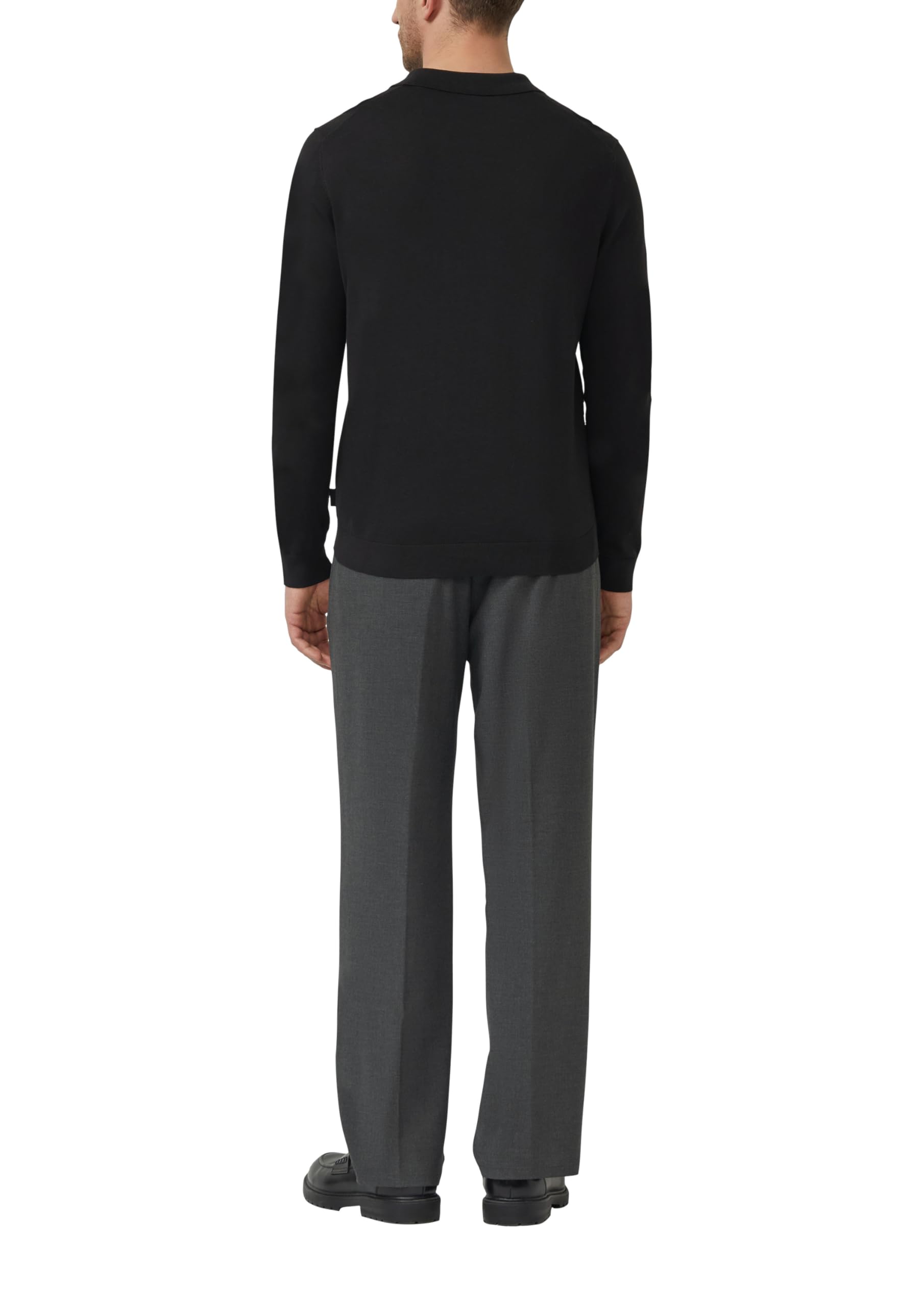 s.Oliver Hochwertiger Feinstrick-Pullover mit Polokragen aus Baumwoll-Modal-Mix