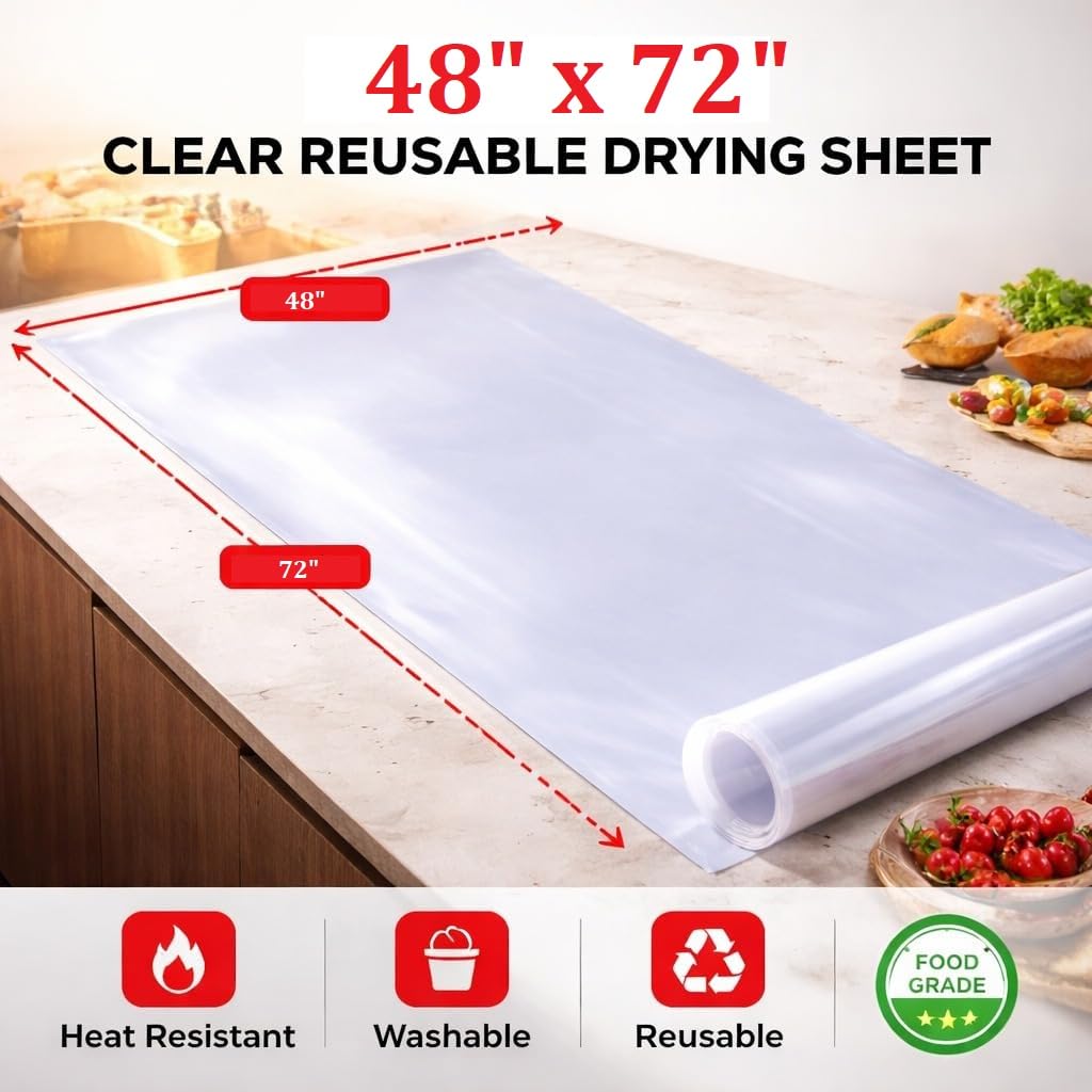Polythene Sheets for Drying Papad, Pickle, Mirchi, Vadiyalu Cover | Food Grade, Washable & Reusable Tarpaulin Sheet for Kitchen & Multipurpose Use – Size: 4 X 6 Feet, Use in Long Run, Virgin Quality — Amazon image 2