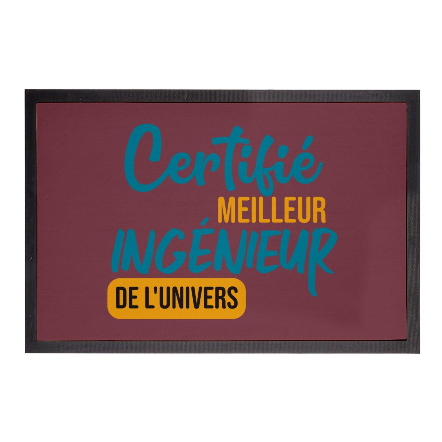 Paillasson rouge 60x40cm pour ingénieur de l'univers civil informatique