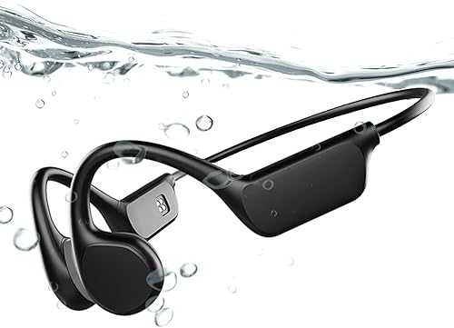 Auriculares de conducción ósea  IPX8 Auriculares de natación impermeables con Bluetooth 5.3 y 32GB de memoria MP3 para natación, correr, ciclismo