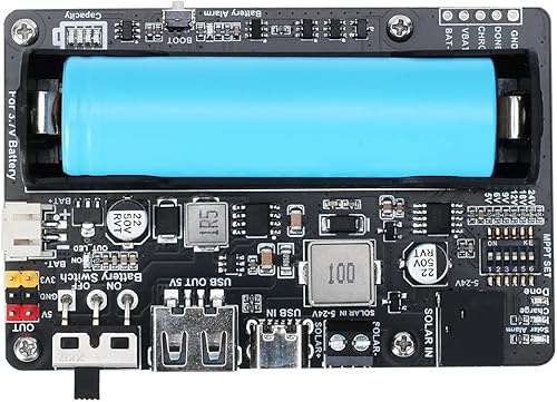 Módulo de administrador de energía solar Sombrero de energía solar para panel solar de 5 V-24 V soporta panel solar o puerto USB carga de batería