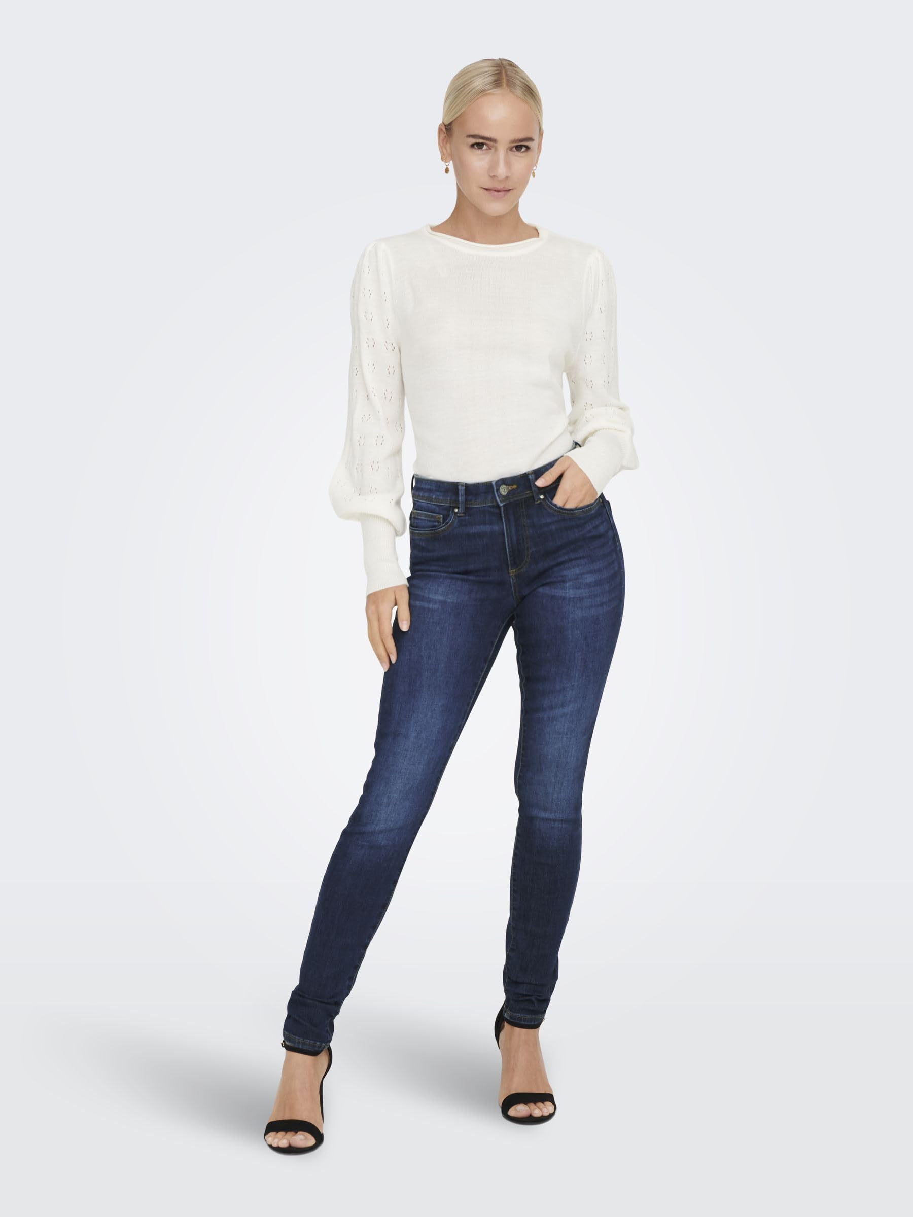 ONLY Onlwauw Mid Sk Dnm Bj581 Noos - Jeansy Kobiety