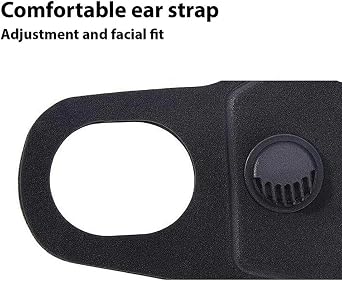 2‑Pack Reusable & Washable Black Face Masks with Breathing Valve – Soft Padded Polycotton Fabric Face Coverings with Filter – Breathable, Comfortable Airflow Protection (Pack of 2)