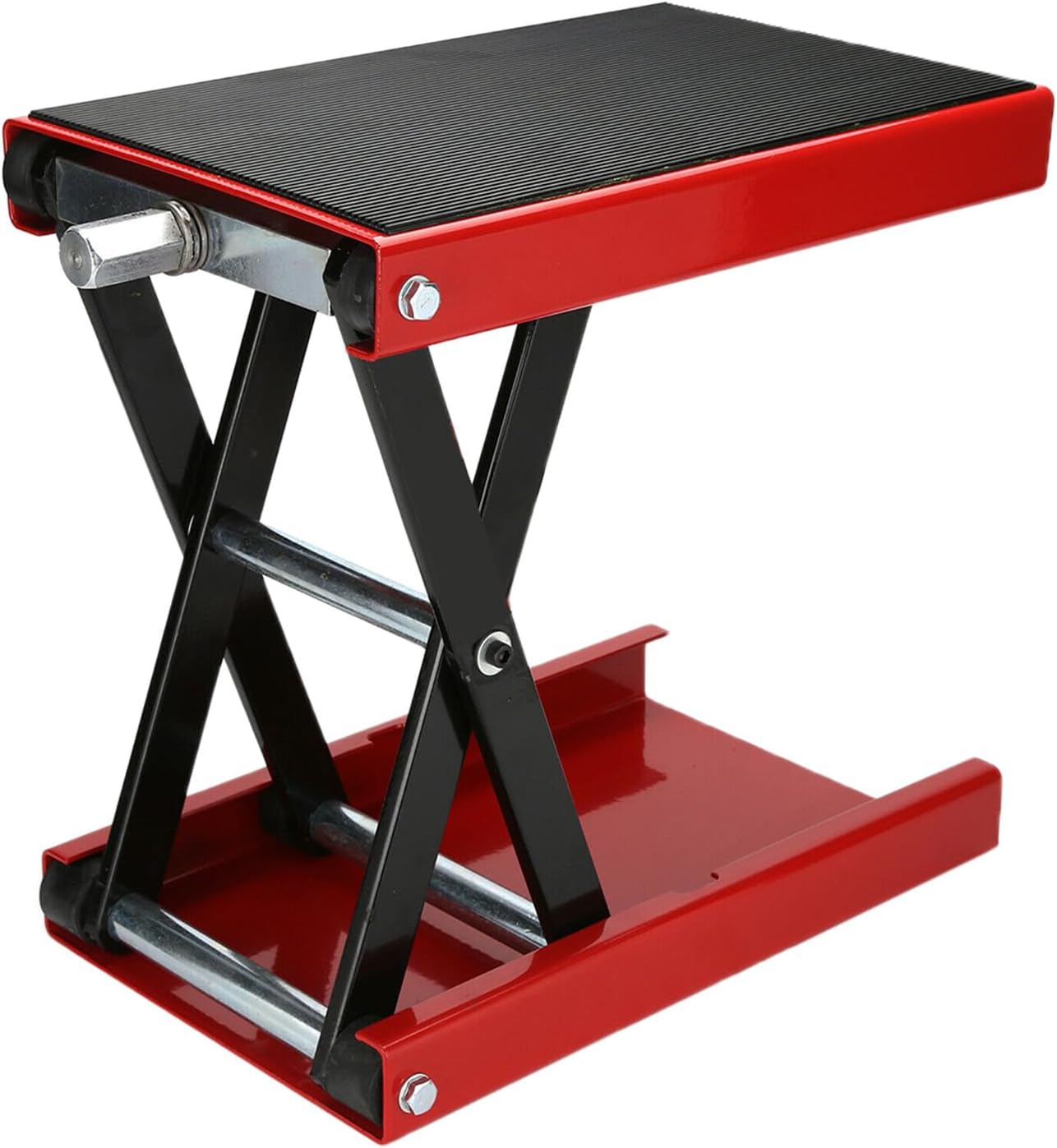 Alasum Motorcycle Lift Table Hydraulic Motorbike Stand Lift Jack Adjustable Maintenance Platform Repair Rack for Dirt Bikes Cruisers Electric Motorcycles