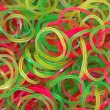 Rubber Bands Nylon Bands -2 inch for Home/Office/Kitchen/Stationary Daily Use Florescent Neon Colours Elastic Bands Gulel Rubber Small Multi-Purpose Rubber Bands, 50gm