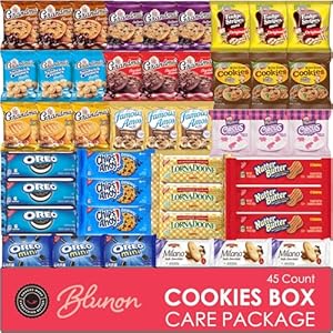 Cookies Individually Wrapped Variety Pack – Cookies Bulk Assortment Care Package Sampler Gift Box (45 Count)