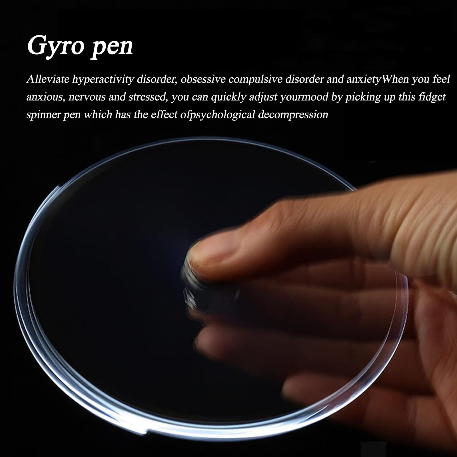 AOUZOVLI 3 Stück Fidget Pen Adhs Stift Lumino Spin mit LED-Licht Schreibwerkzeug Praktischer Pen für Beleuchtung Zum Schreiben im Dunkeln DREI Farben