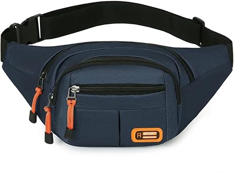 Thickened and wear-resistant, new waist bag, large-capacity water-repellent cross-body chest bag, wear-resistant portable bagBlue