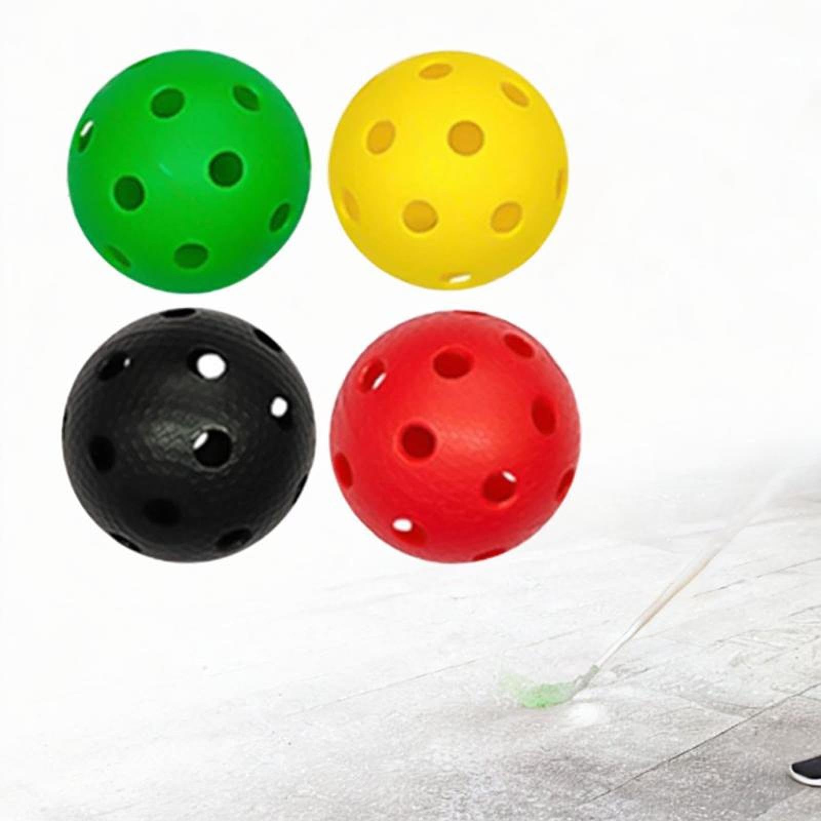 4X Balles de Floorball Balles de Compétition Balles de Remplacement Unihockey Balles de Floorball pour Les Athlètes Professionnels d'Entraînement de