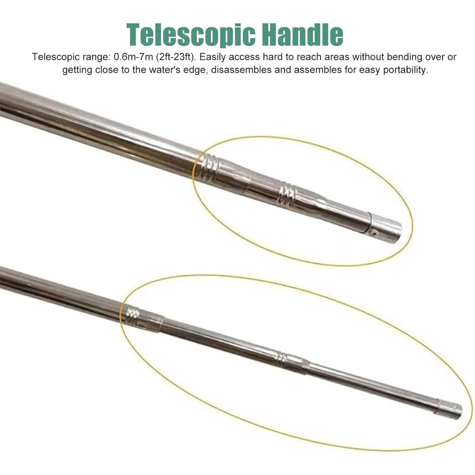 Muestreador de Agua telescópico, 500 ml/1000 ml, Varilla de Acero Inoxidable, cucharón de plástico, Vaso de péndulo, muestreador, Vaso de recolección de Agua Potable, cucharón de recolección de l