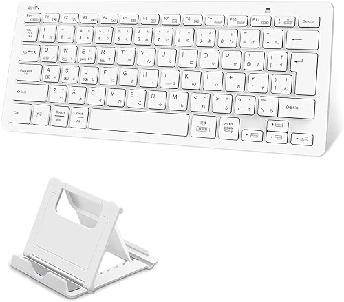 Ewin Bluetoothキーボード 日本語配列 マルチペアリング 3台同時接続 タブレット スマホ アイパッド ノート PC用 iOS Android Windows Mac対応 スタンド付き 在宅勤務 リモートワーク用 かな入力 ワイヤレス キーボード ホワイト Ewin Bluetoothキーボード 日本語配列 マルチペアリング 3台同時接続 タブレット スマホ アイパッド ノート PC用 iOS Android Windows Mac対応 スタンド付き 在宅勤務 リモートワーク用 かな入力 ワイヤレス キーボード ホワイト