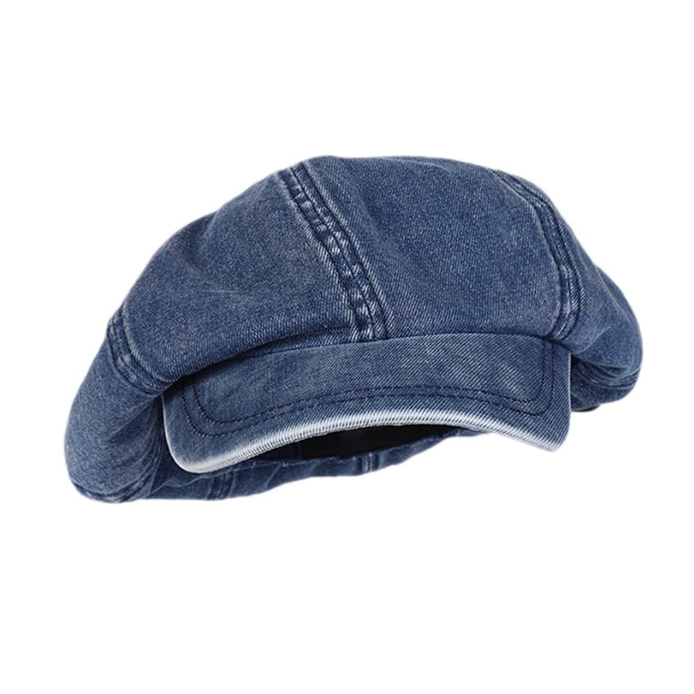 Amazon.com: Unisex Japanese Oversized Denim Cotton Newsboy Hats