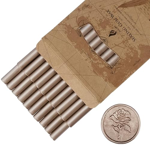 20 unidades de cera de sellado estándar para pistola de pegamento, palitos de cera de sellado, ideales para invitaciones de boda, cartas, sobres,