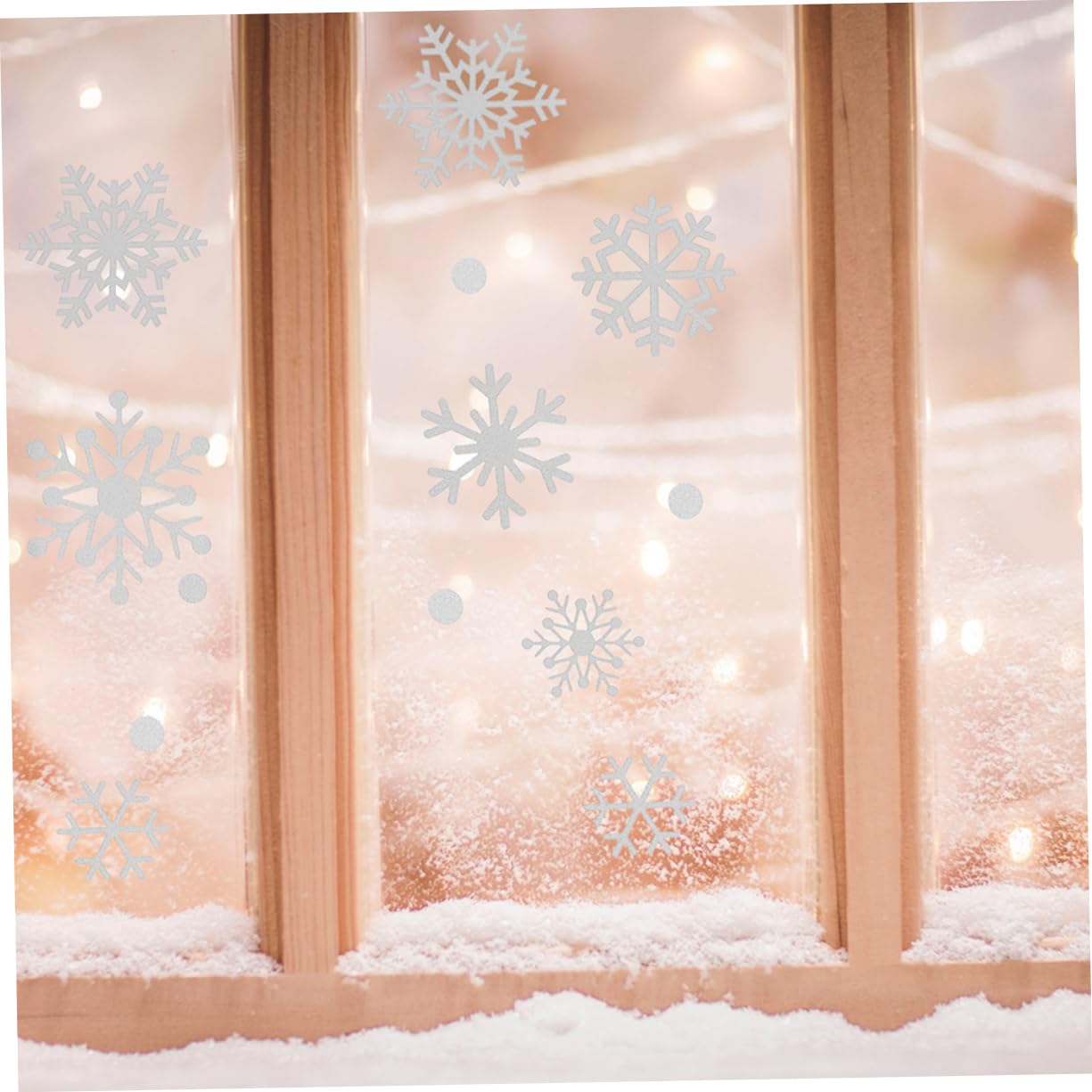 Decoraciones De Navidad Para Ventanas 5 Hojas De Pegatinas De De Nieve Diseño Elegante