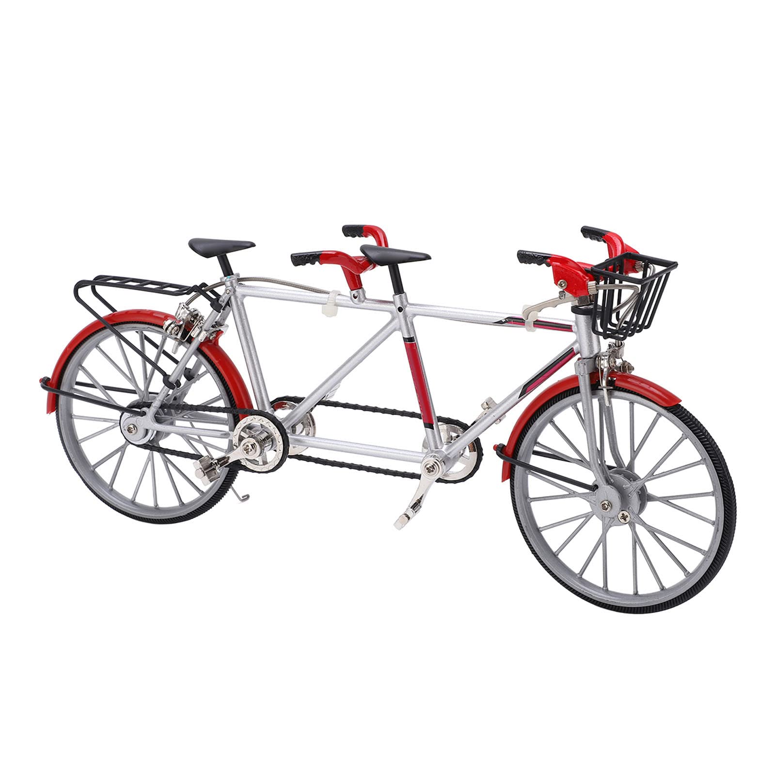 Modelo de mini bicicleta Tandem con adornos de minibicicleta de diseño exquisitos detalles para regalos para decoración de escritorio para la oficina