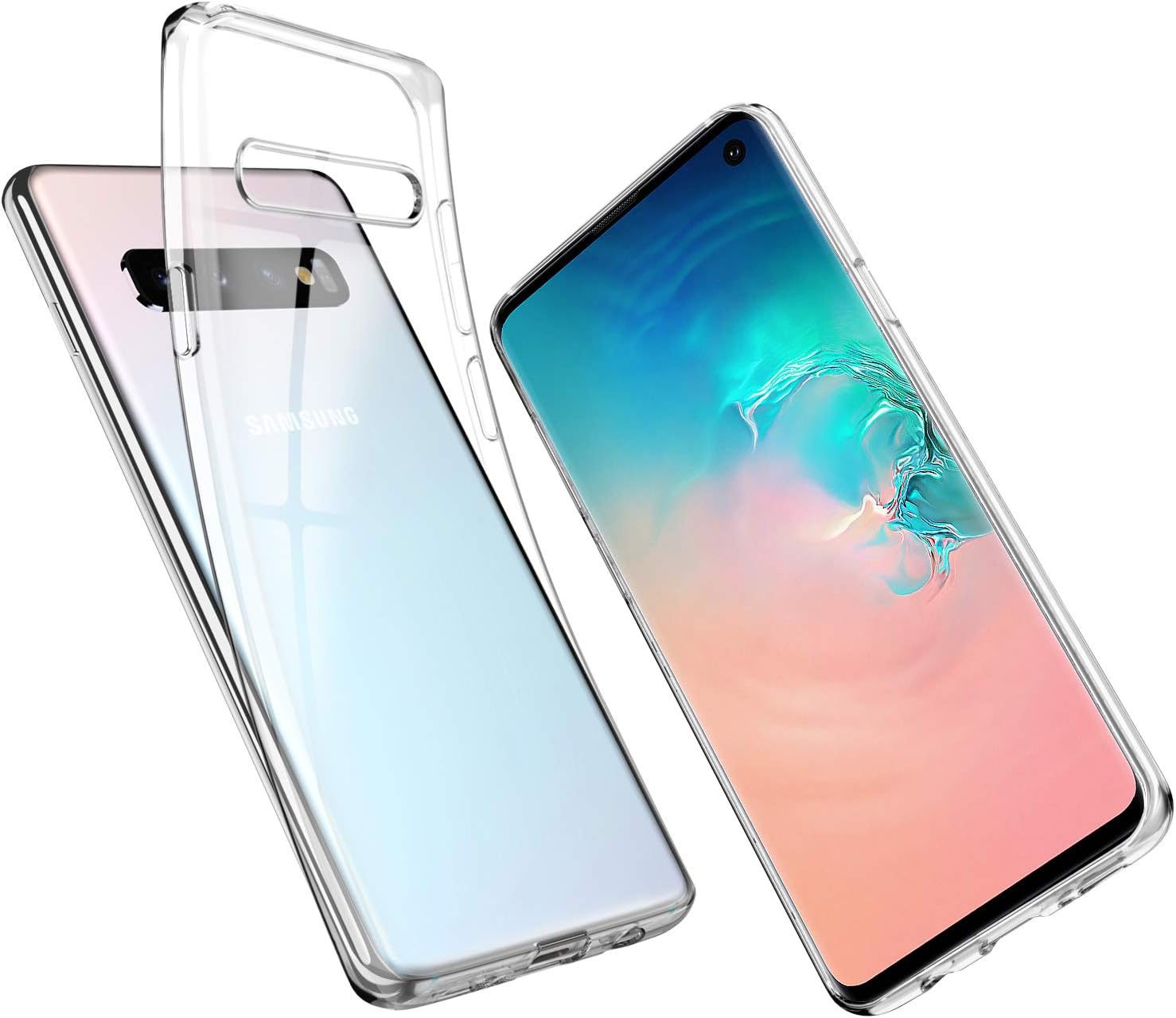 UNBREAKcable Case for Samsung Galaxy S10 - Clear Ultra Slim Dustproof Soft TPU Silicone Case Cover for Galaxy S10 with Yellowing Protection and Anti-Scratch - Crystal Clear