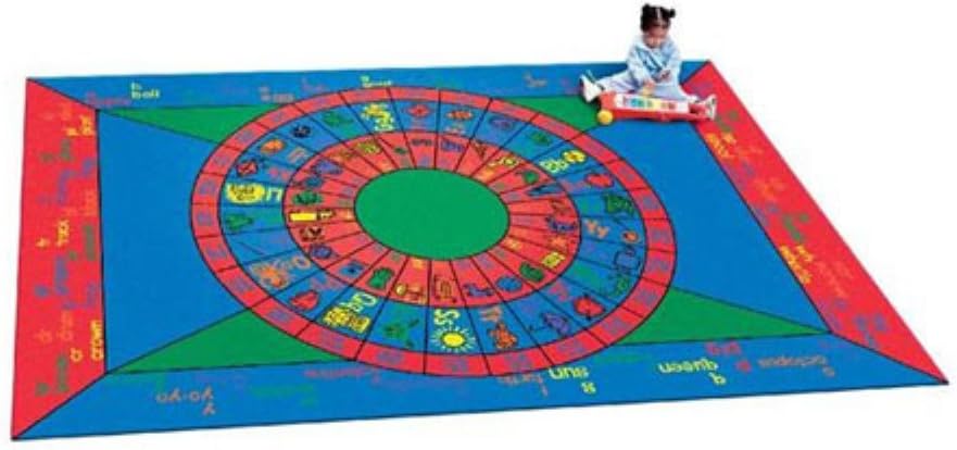 Joy Carpets Play On Words Rug, Multi, 5'4" x 7'8"