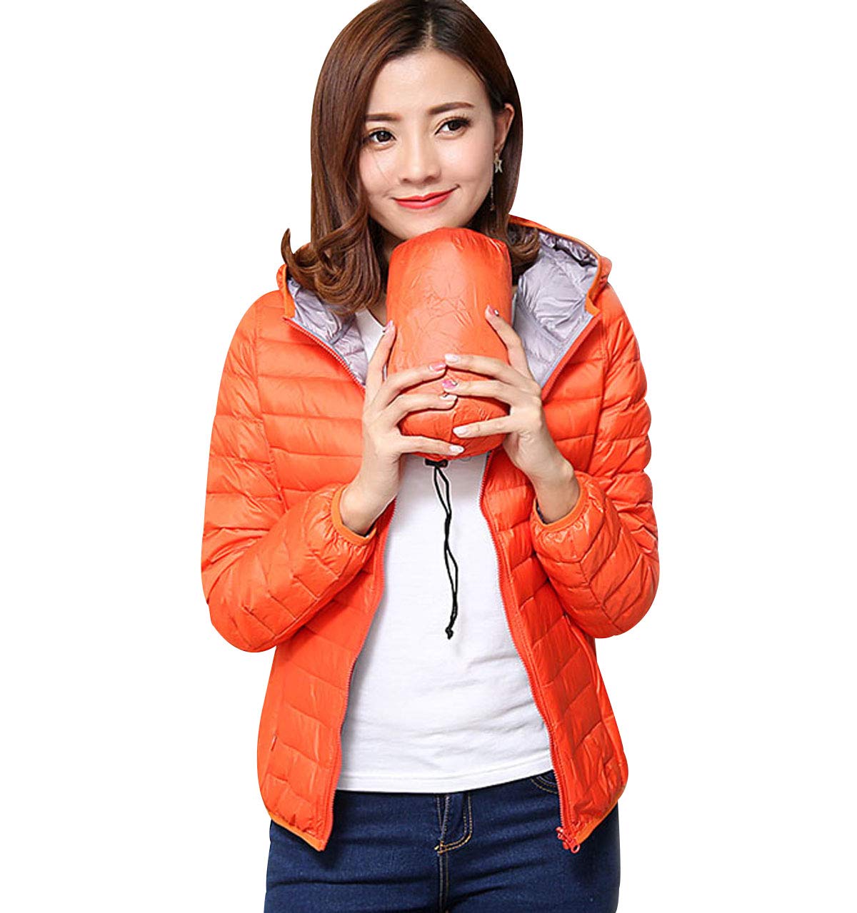 Doudoune Légère Femme Matelassée - Veste Chaude Ample Et Confortable - Pliable Pour Mi-saison Hiver