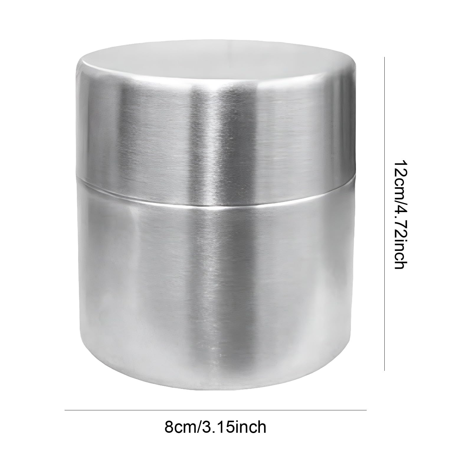 Setaccio per polvere di matcha e contenitore da 300 ml in acciaio inox | Setaccio a maglia fine 40 mesh; tre anelli di agitazione; contenitore 300 ml in acciaio inox; finitura opaca; include