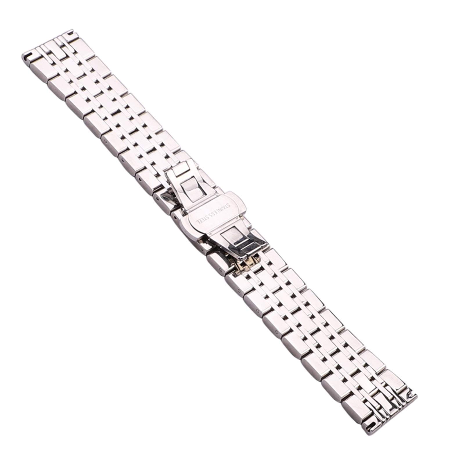 Bransoletka ze stali nierdzewnej do zegarków 20mm 22mm Męska metalowa polerowana bransoletka do zegarka Pasek do zegarków Akcesoria (złoto 22mm)