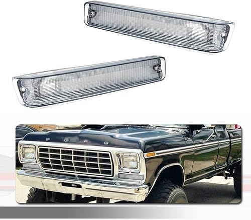 Miniatura 10 de Para camionetas Ford F-150 de 1973 1974 1975 1976 1977 1978 1979, luces de señal de giro delanteras para Ford Bronco 1978 1979 con lente ahumada