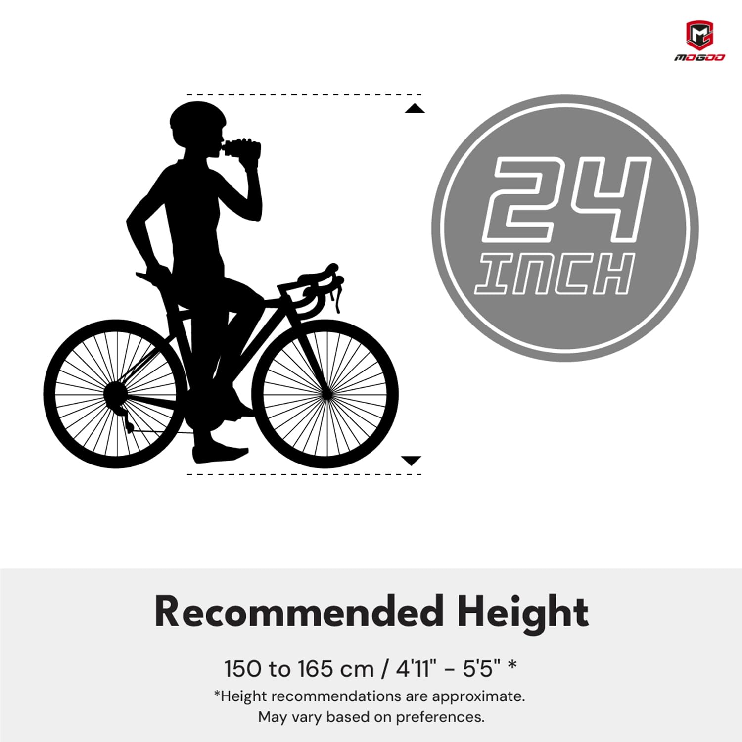 Mogoo Brooklyn 6 Speed Cruiser Bike, 24/26 Inch, City-Bike with Gears, Steel Frame, Road-Bike, Comfort Cycle, Unisex Bicycle Adult, Front Basket, Rear Carrier, Classic Commuter Bike