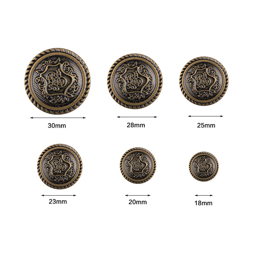 Lot De 11 Boutons En Laiton Vieilli Pour Blazer, Costumes, Manteaux