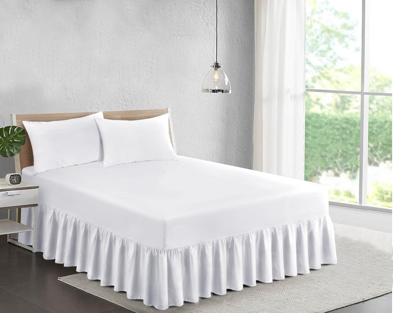 EASY BEDDING-100% Egyptian Cotton, 800 TC, 12" Deep Pocket Fitted Sheet Flat Sheet 2 Pillow Cases Luxurious Sheet Set 4 Piece Chocolate Stripe Olympic Qu